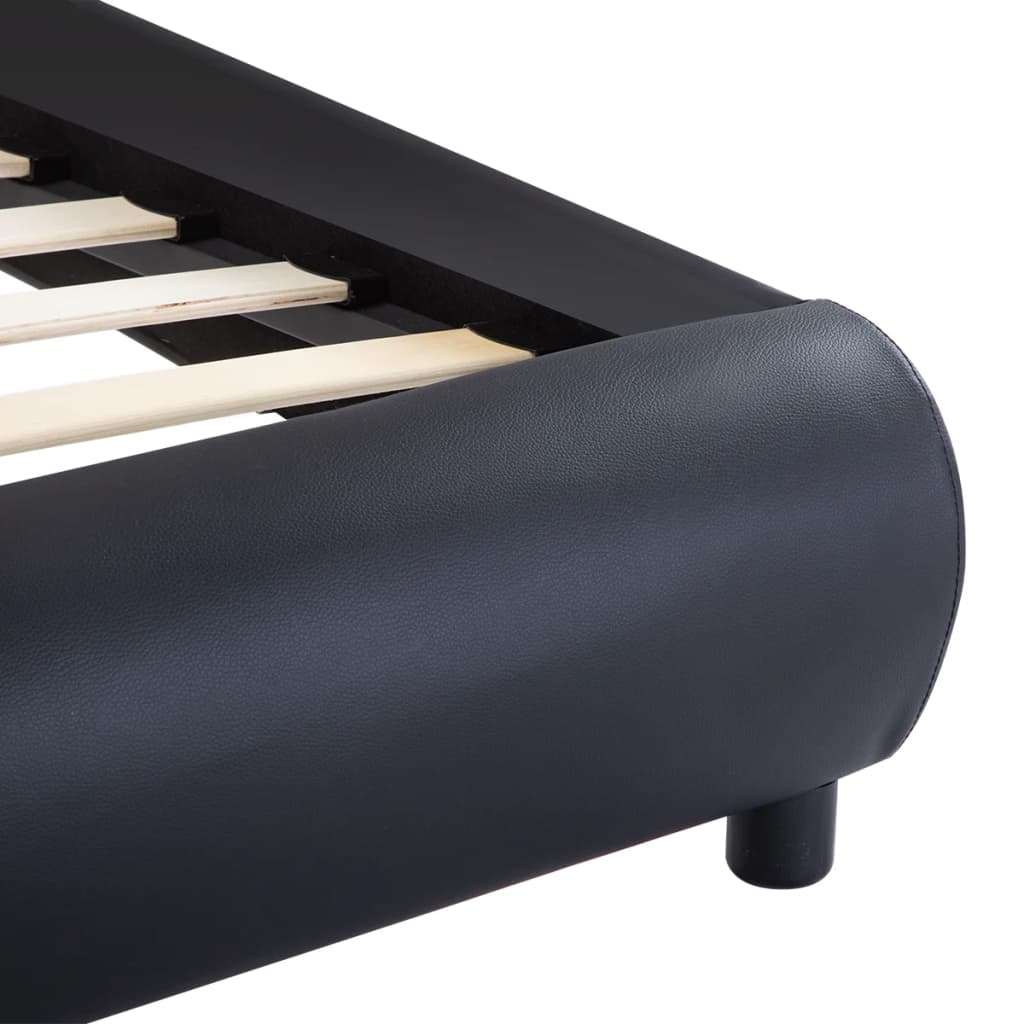 Bedframe met LED kunstleer zwart 180x200 cm is nu te koop bij PeponiXL, paradijselijk wonen!