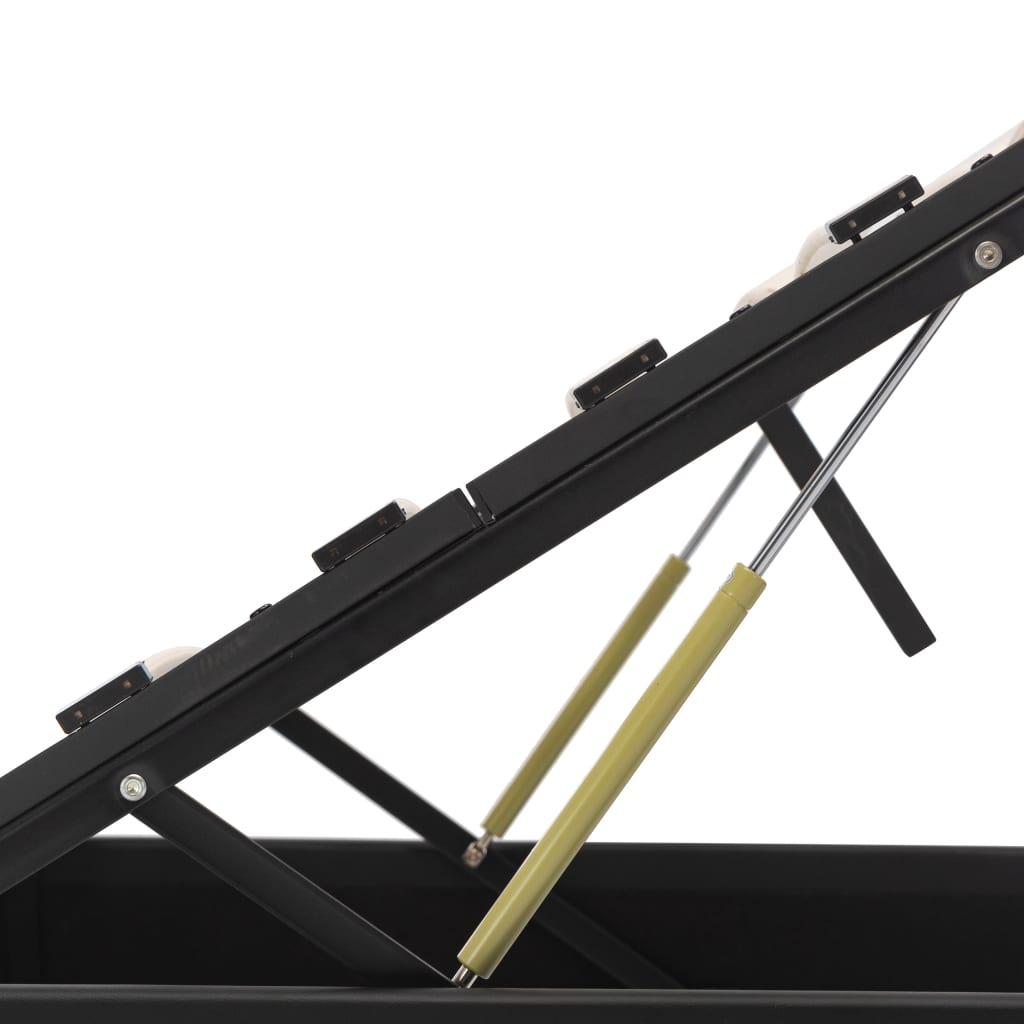 Bedframe met opslag hydraulisch kunstleer zwart 100x200 cm is nu te koop bij PeponiXL, paradijselijk wonen!