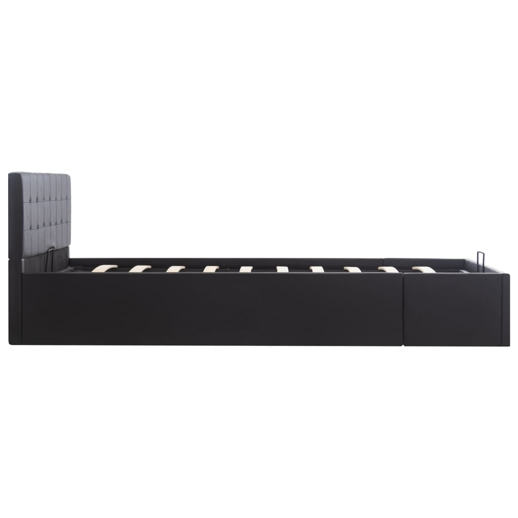 Bedframe hydraulisch kunstleer zwart 140x200 cm is nu te koop bij PeponiXL, paradijselijk wonen!