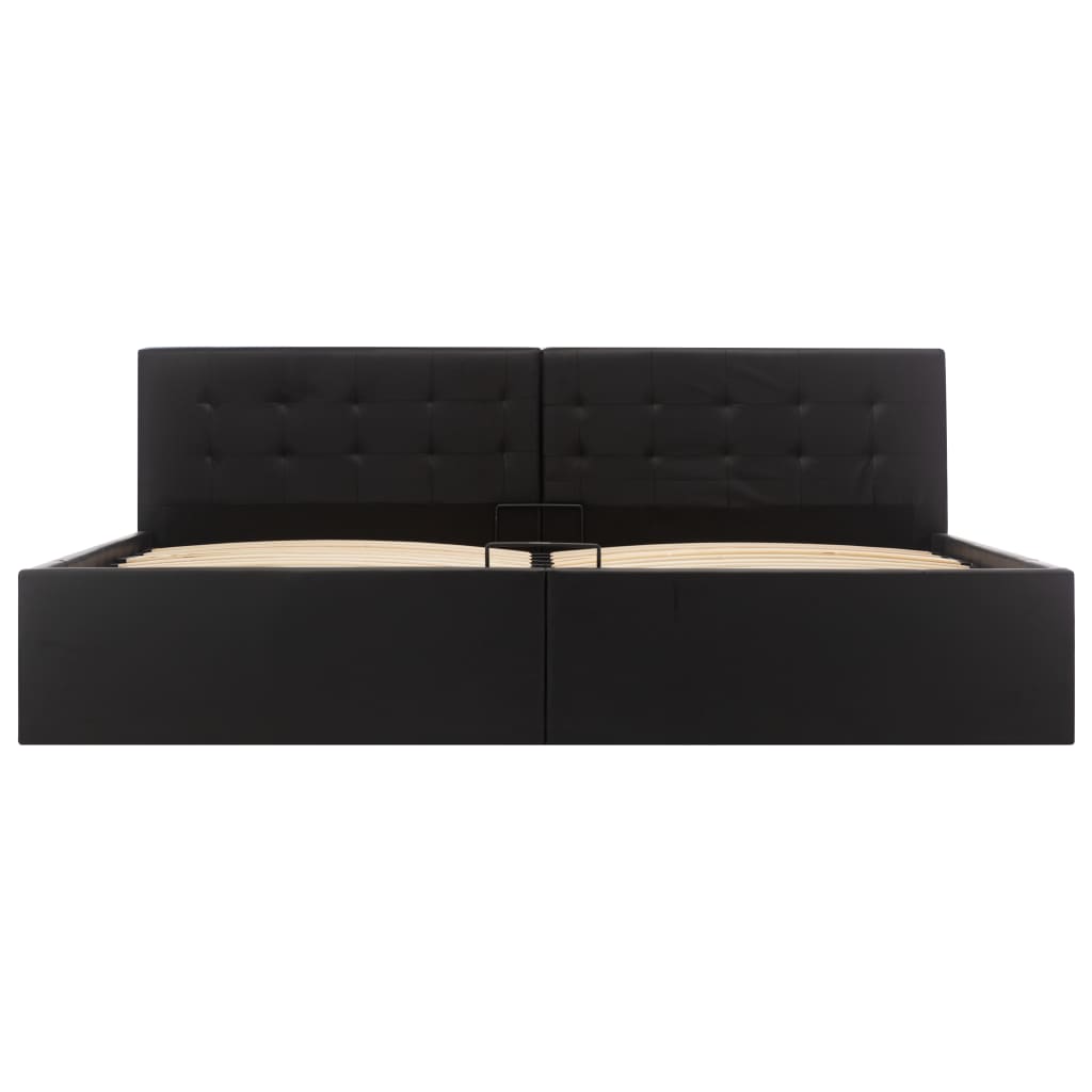 Bedframe hydraulisch kunstleer zwart 180x200 cm is nu te koop bij PeponiXL, paradijselijk wonen!