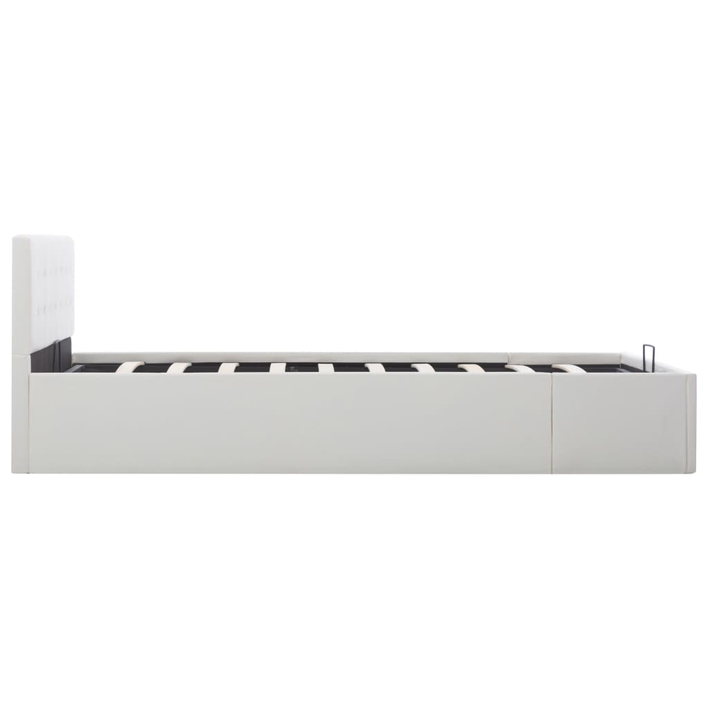 Bedframe hydraulisch kunstleer wit 140x200 cm is nu te koop bij PeponiXL, paradijselijk wonen!
