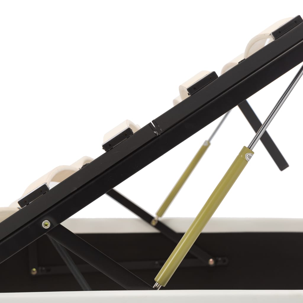Bedframe hydraulisch kunstleer wit 140x200 cm is nu te koop bij PeponiXL, paradijselijk wonen!