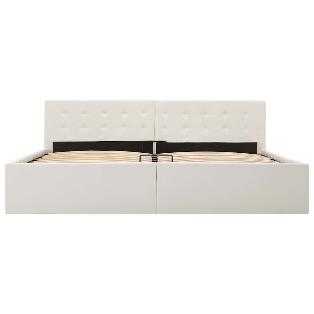 Bedframe hydraulisch kunstleer wit 180x200 cm is nu te koop bij PeponiXL, paradijselijk wonen!