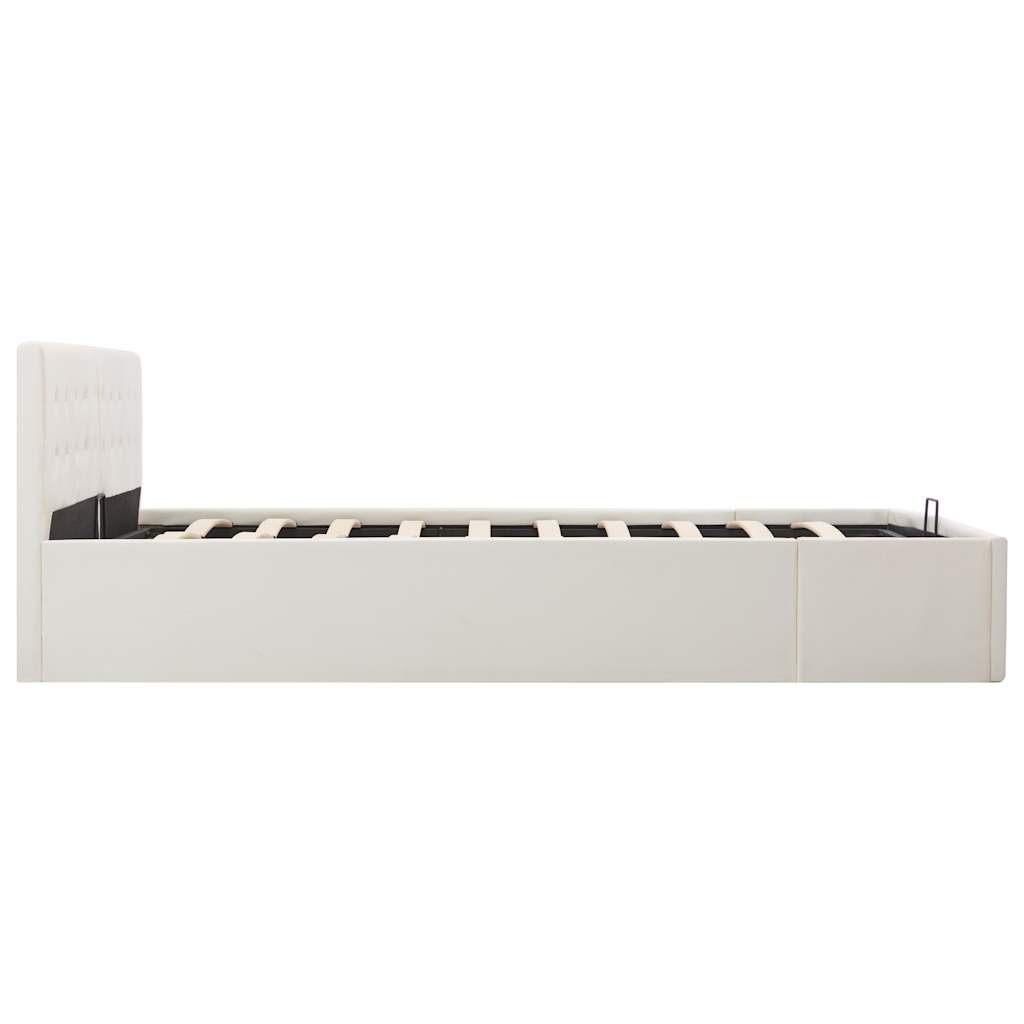 Bedframe hydraulisch kunstleer wit 180x200 cm is nu te koop bij PeponiXL, paradijselijk wonen!