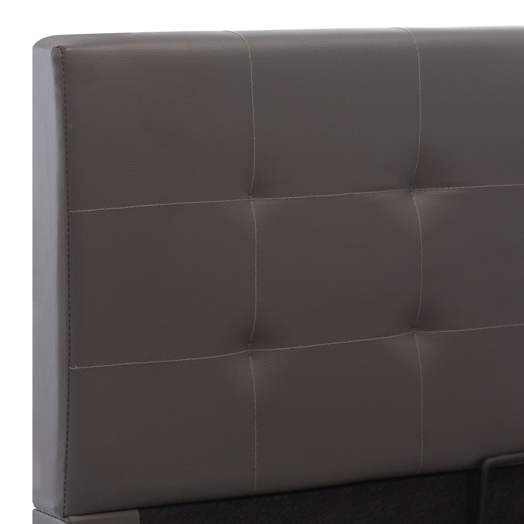 Bedframe met opslag hydraulisch kunstleer grijs 100x200 cm is nu te koop bij PeponiXL, paradijselijk wonen!