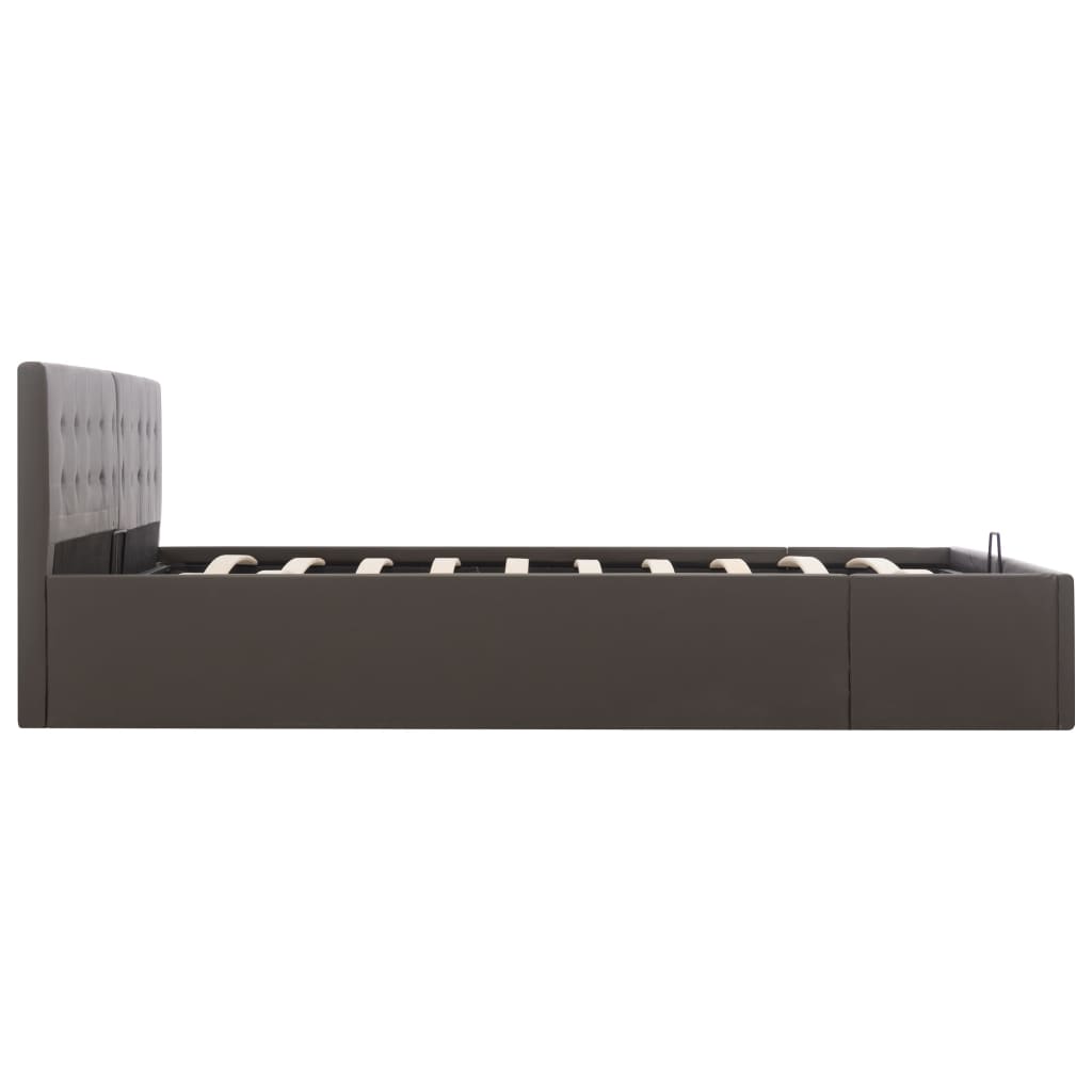 Bedframe met opslag hydraulisch kunstleer grijs 180x200 cm is nu te koop bij PeponiXL, paradijselijk wonen!