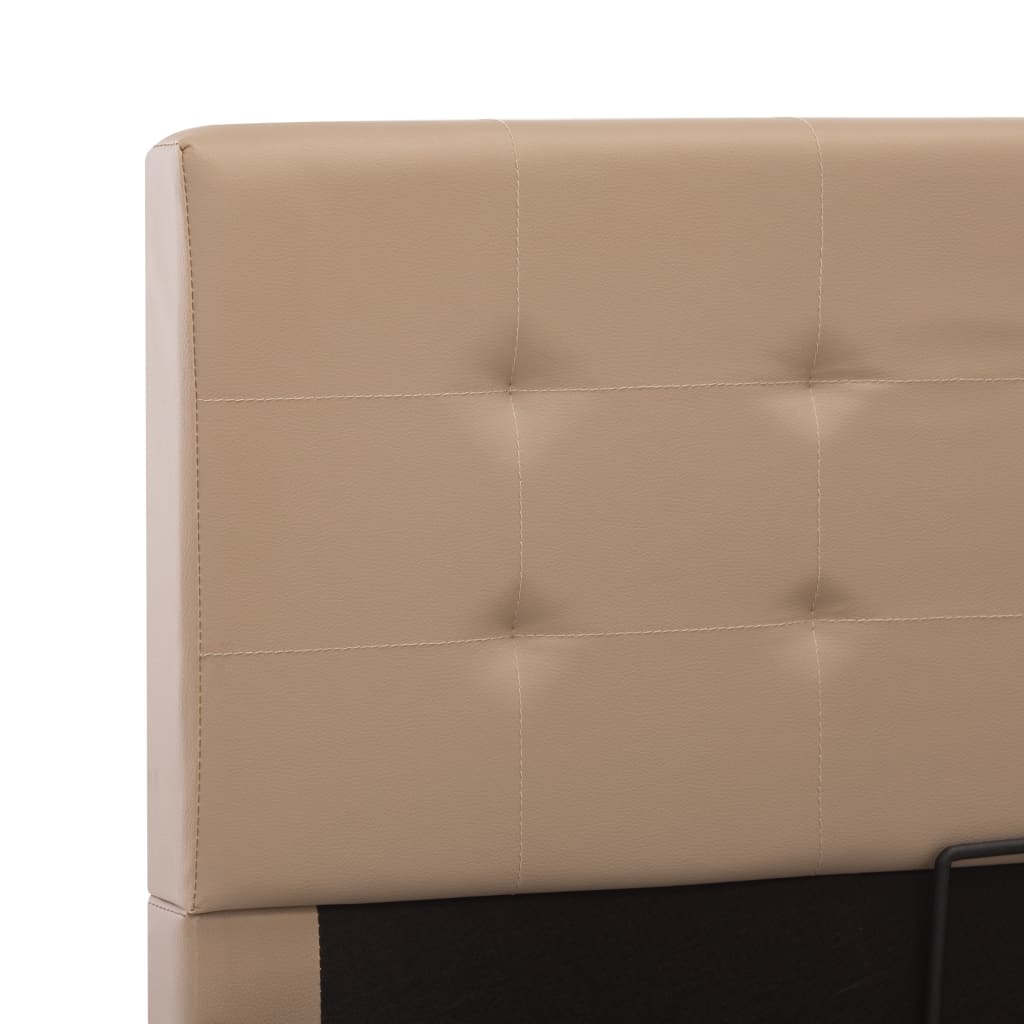 Bedfram met opslag hydraulisch kunstleer cappuccino 100x200 cm is nu te koop bij PeponiXL, paradijselijk wonen!