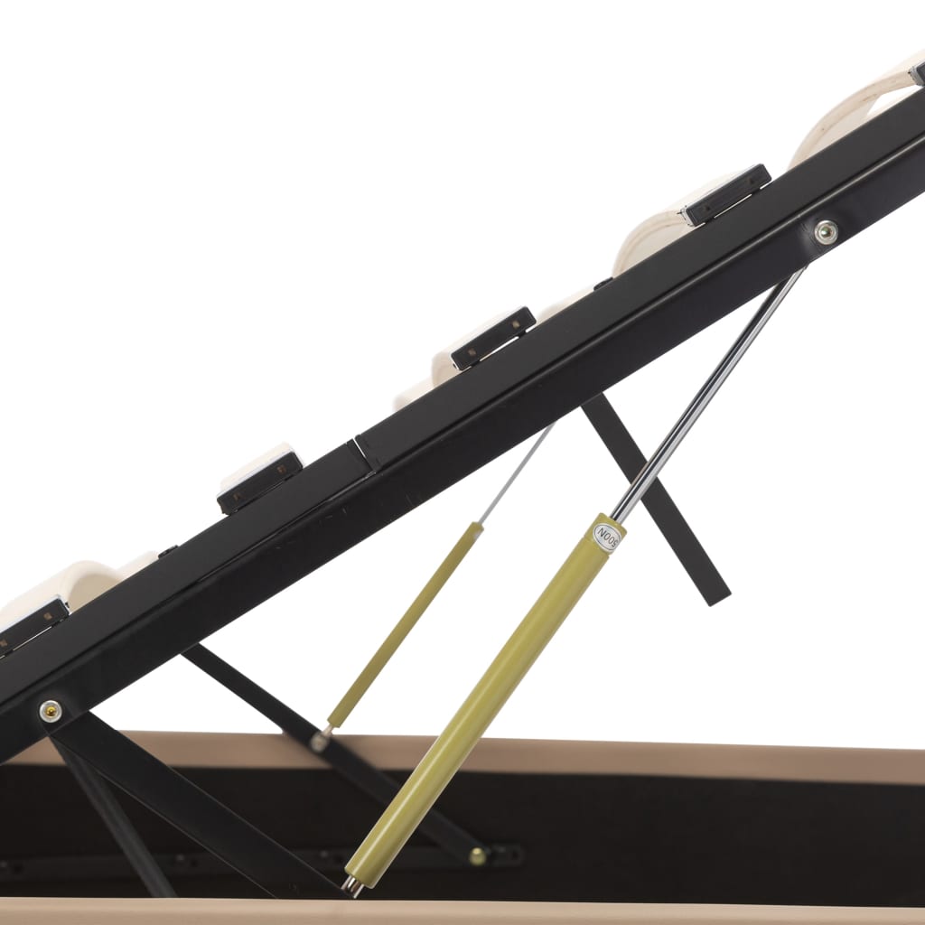 Bedframe met opslag hydraulisch kunstleer cappuccino 180x200 cm is nu te koop bij PeponiXL, paradijselijk wonen!