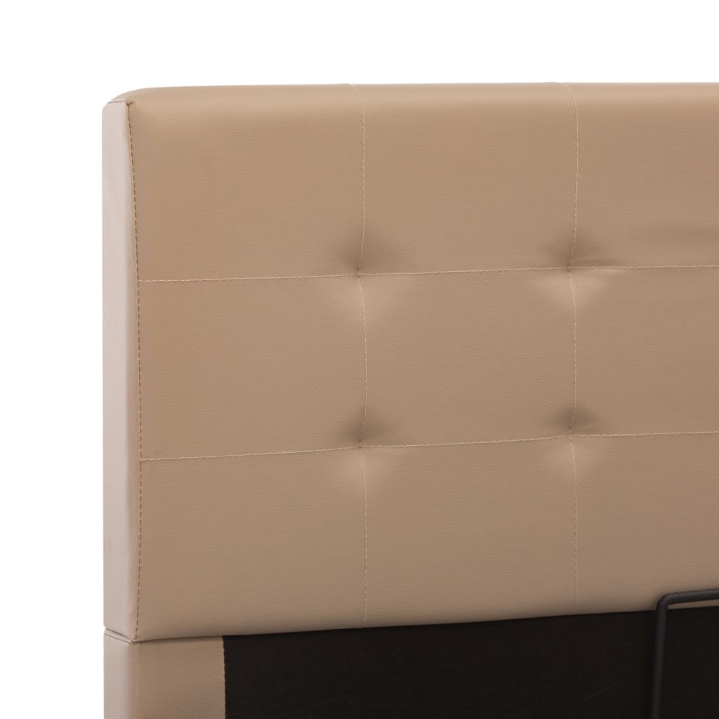 Bedframe met opslag hydraulisch kunstleer cappuccino 180x200 cm is nu te koop bij PeponiXL, paradijselijk wonen!