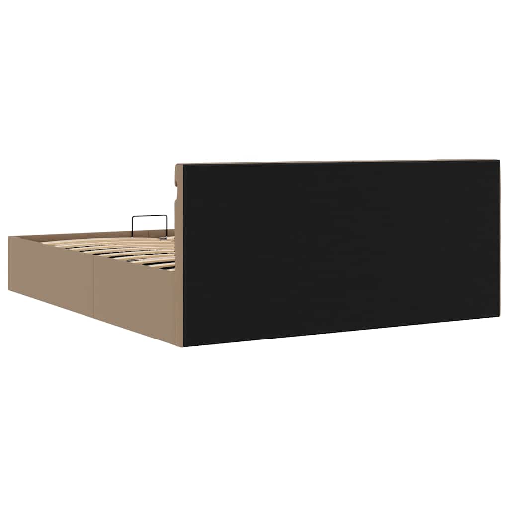 Bedframe met opbergruimte LED kunstleer cappuccino 160x200 cm is nu te koop bij PeponiXL, paradijselijk wonen!