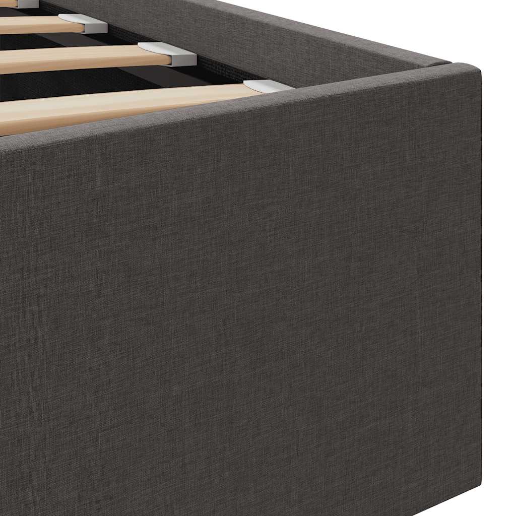 Bedframe met hydraulische opslag stof donkergrijs 90x200 cm is nu te koop bij PeponiXL, paradijselijk wonen!