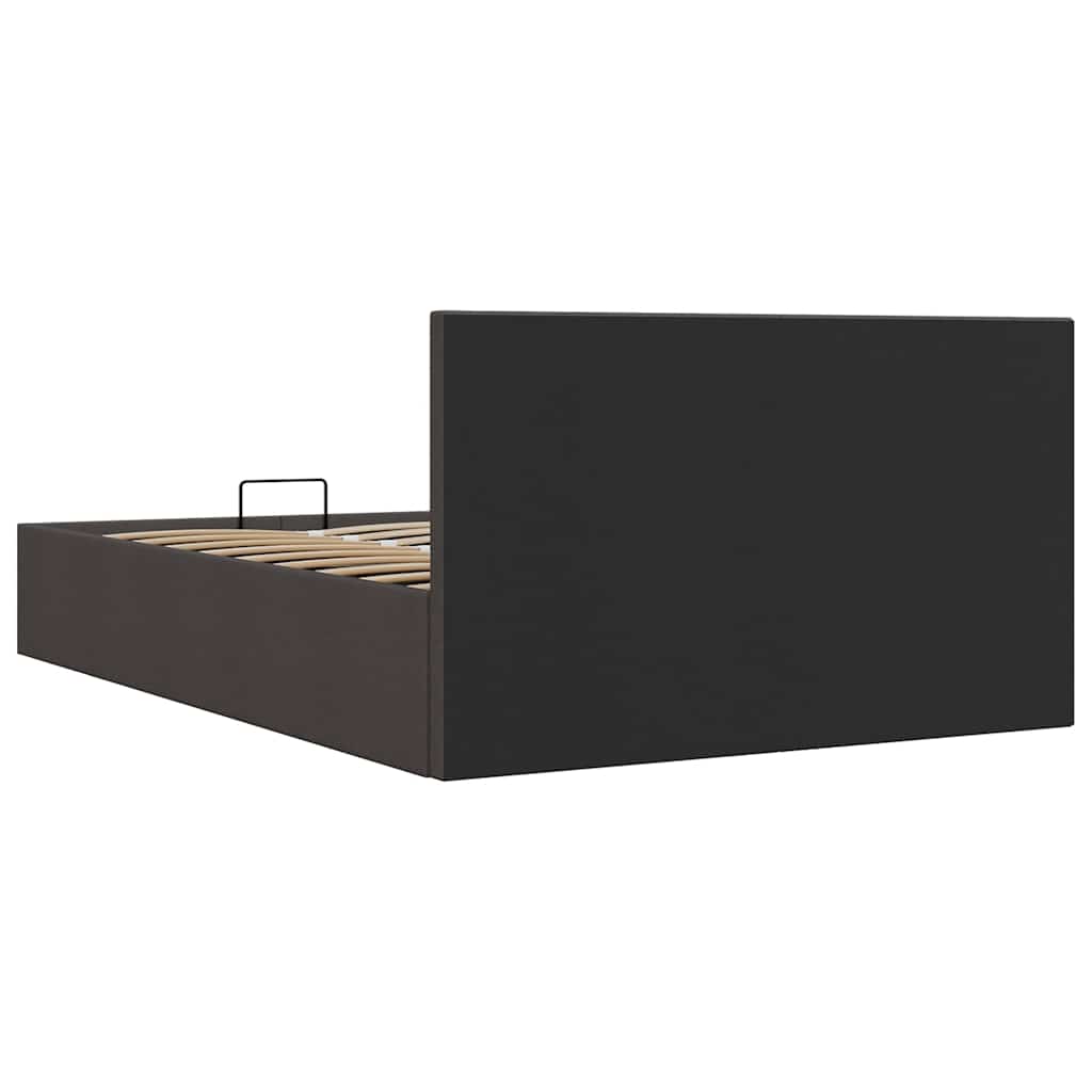 Bedframe met hydraulische opslag stof donkergrijs 120x200 cm is nu te koop bij PeponiXL, paradijselijk wonen!