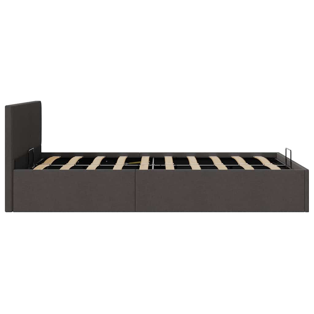 Bedframe met hydraulische opslag stof donkergrijs 140x200 cm is nu te koop bij PeponiXL, paradijselijk wonen!