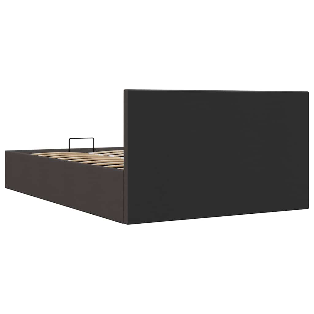 Bedframe met hydraulische opslag stof donkergrijs 140x200 cm is nu te koop bij PeponiXL, paradijselijk wonen!