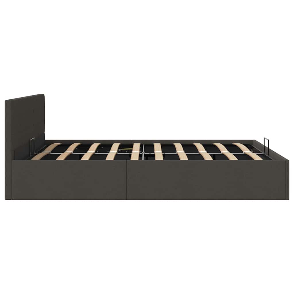 Bedframe met hydraulische opslag stof donkergrijs 180x200 cm is nu te koop bij PeponiXL, paradijselijk wonen!