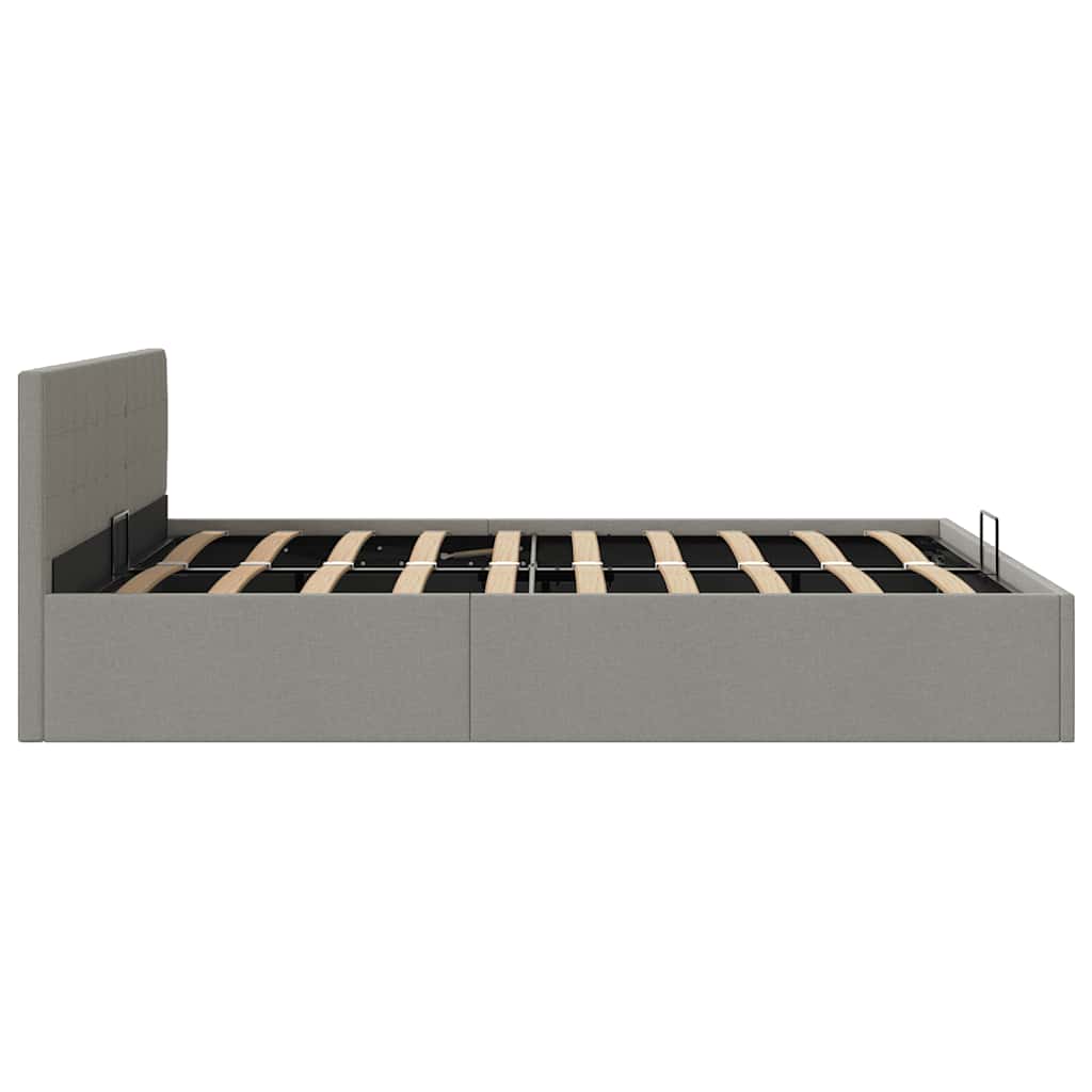Bedframe met hydraulische opslag stof lichtgrijs 180x200 cm is nu te koop bij PeponiXL, paradijselijk wonen!