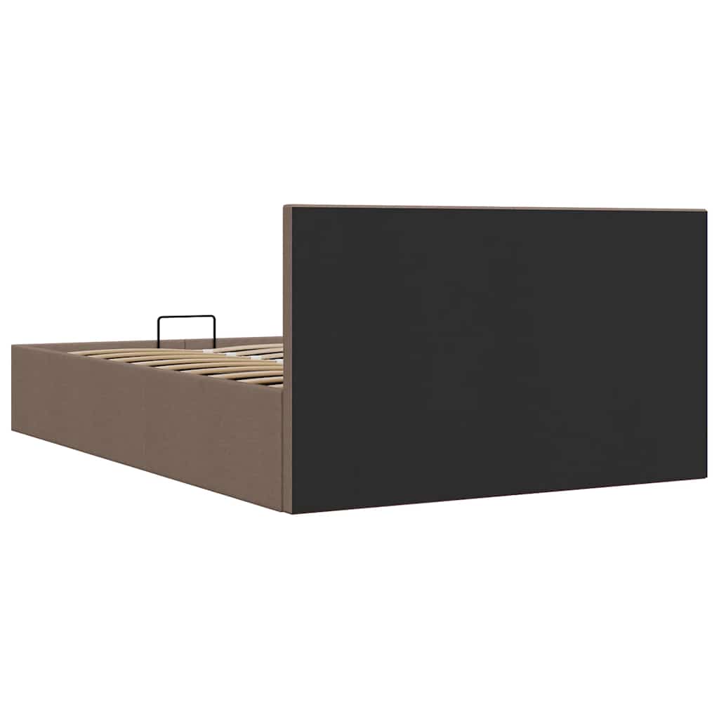 Bedframe met hydraulische opslag stof taupe 120x200 cm is nu te koop bij PeponiXL, paradijselijk wonen!
