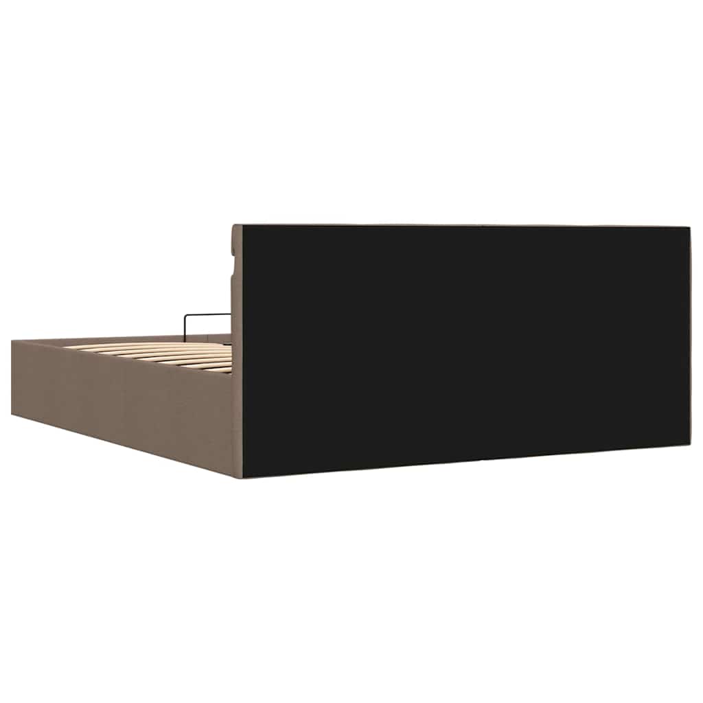 Bedframe met hydraulische opslag en LED stof taupe 160x200 cm is nu te koop bij PeponiXL, paradijselijk wonen!