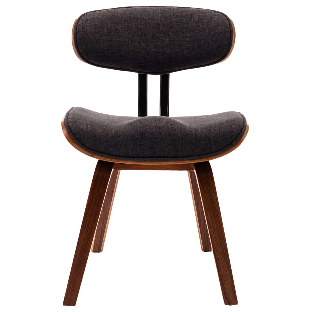 Eetkamerstoelen 6 st gebogen hout en stof grijs is nu te koop bij PeponiXL, paradijselijk wonen!
