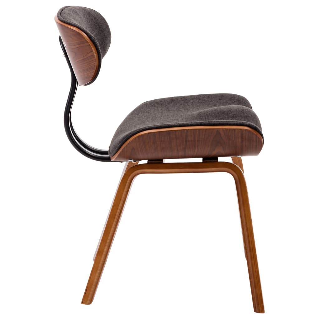 Eetkamerstoelen 6 st gebogen hout en stof grijs is nu te koop bij PeponiXL, paradijselijk wonen!