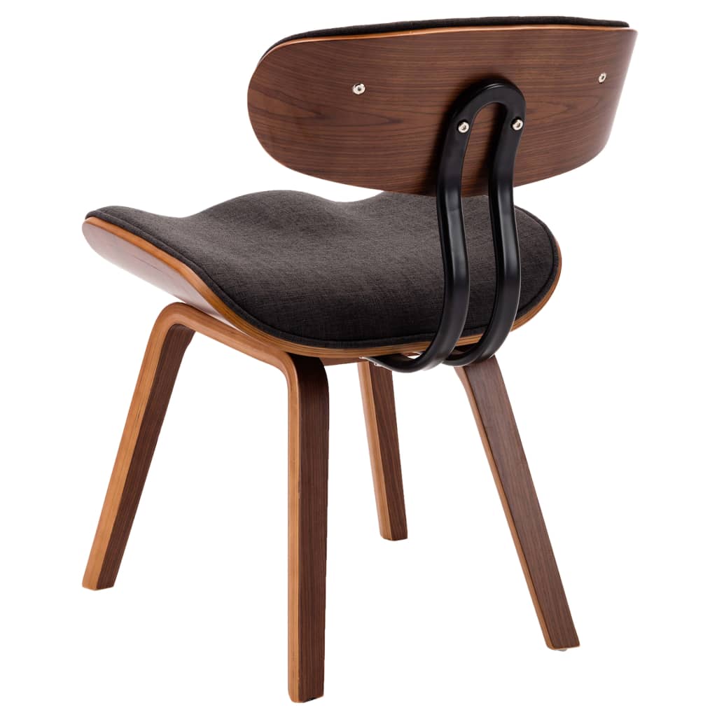 Eetkamerstoelen 6 st gebogen hout en stof grijs is nu te koop bij PeponiXL, paradijselijk wonen!