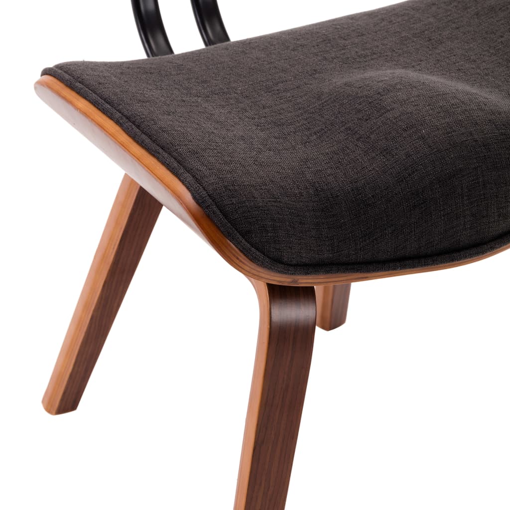 Eetkamerstoelen 6 st gebogen hout en stof grijs is nu te koop bij PeponiXL, paradijselijk wonen!