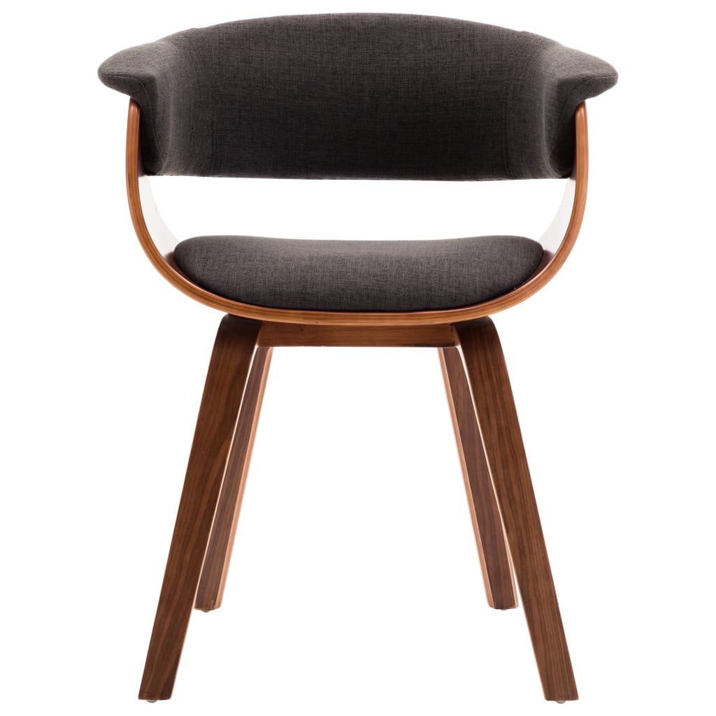 Eetkamerstoelen 2 st gebogen hout en stof grijs is nu te koop bij PeponiXL, paradijselijk wonen!