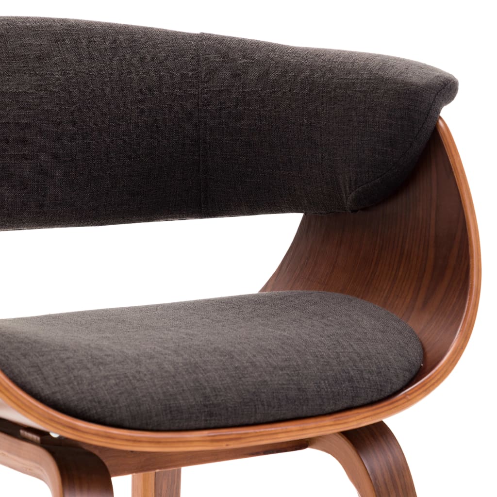 Eetkamerstoelen 6 st gebogen hout en stof grijs is nu te koop bij PeponiXL, paradijselijk wonen!
