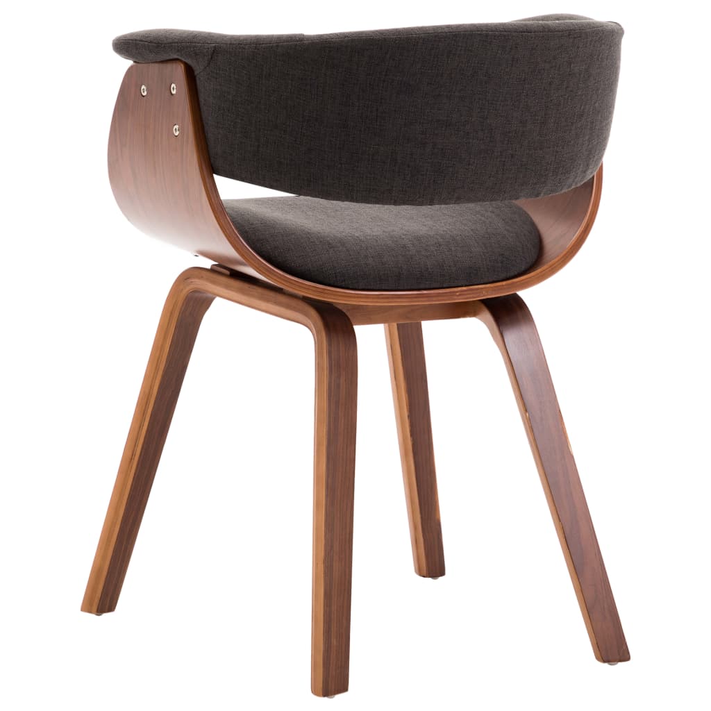 Eetkamerstoelen 6 st gebogen hout en stof grijs is nu te koop bij PeponiXL, paradijselijk wonen!