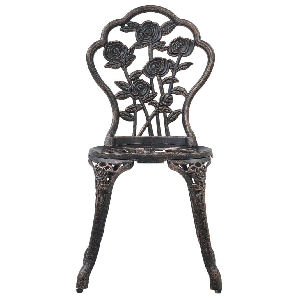 Bistrostoelen 2 st gietaluminium bronskleurig is nu te koop bij PeponiXL, paradijselijk wonen!
