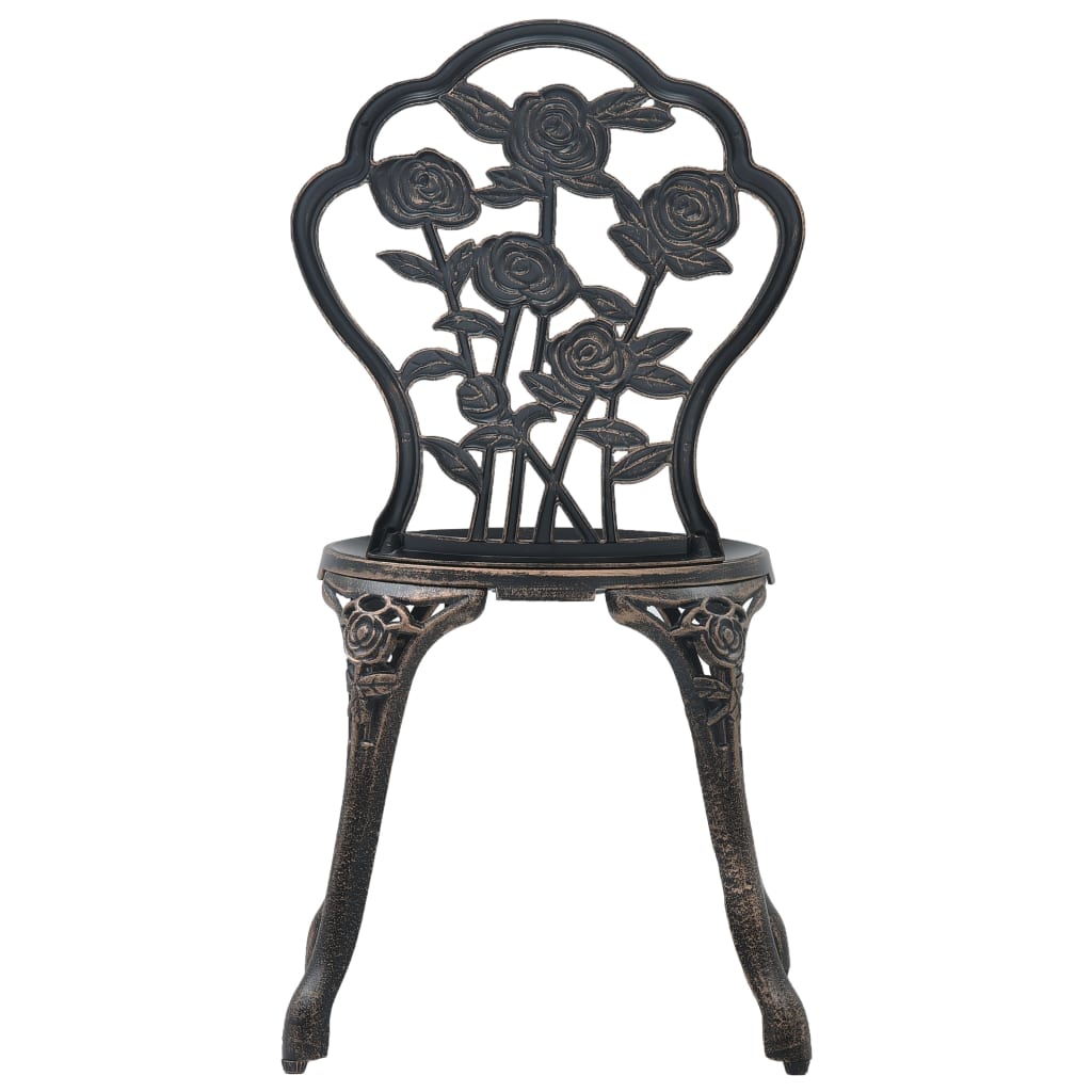Bistrostoelen 2 st gietaluminium bronskleurig is nu te koop bij PeponiXL, paradijselijk wonen!