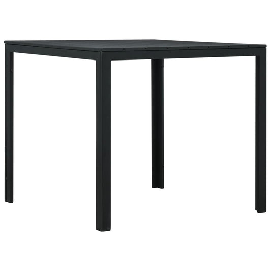 Salontafel hout-look 78x78x74 cm HDPE zwart is nu te koop bij PeponiXL, paradijselijk wonen!
