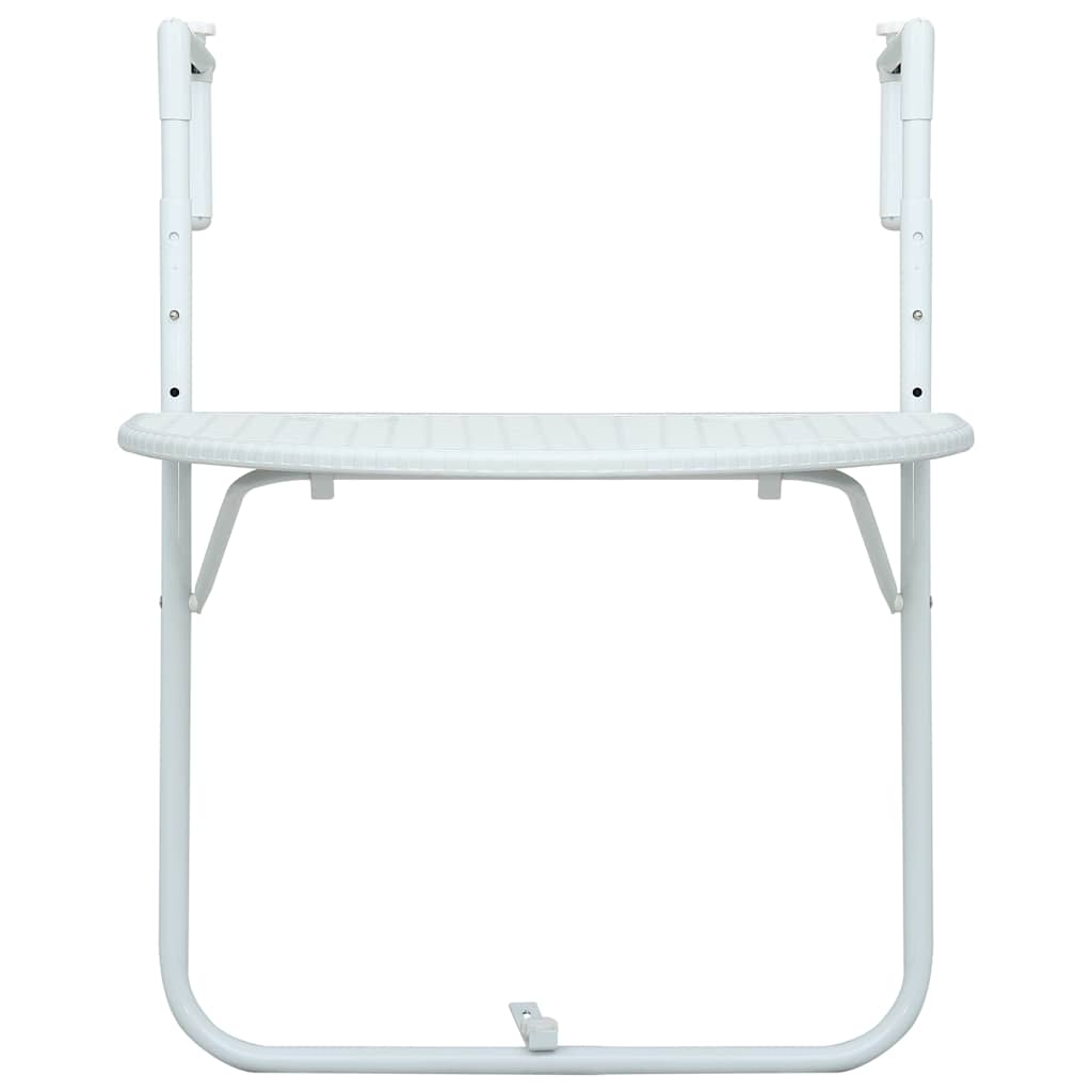 Balkontafel hangend 60x64x83,5 cm rattan-look kunststof wit is nu te koop bij PeponiXL, paradijselijk wonen!