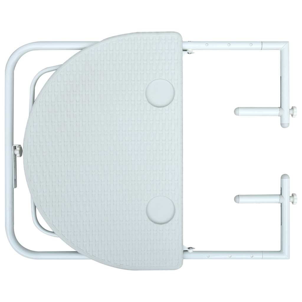 Balkontafel hangend 60x64x83,5 cm rattan-look kunststof wit is nu te koop bij PeponiXL, paradijselijk wonen!
