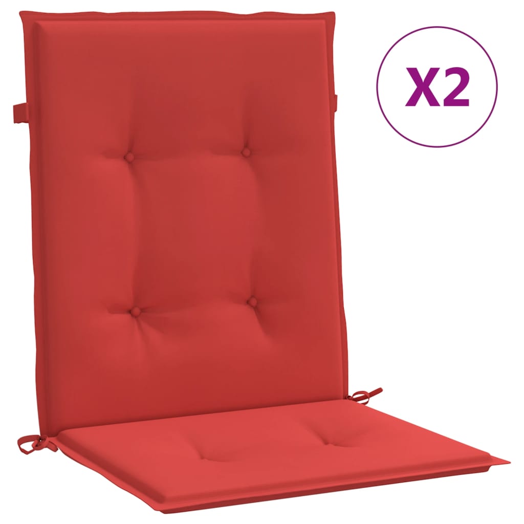 Tuinstoelkussens lage rug 2 st 100x50x3 cm oxford stof rood is nu te koop bij PeponiXL, paradijselijk wonen!