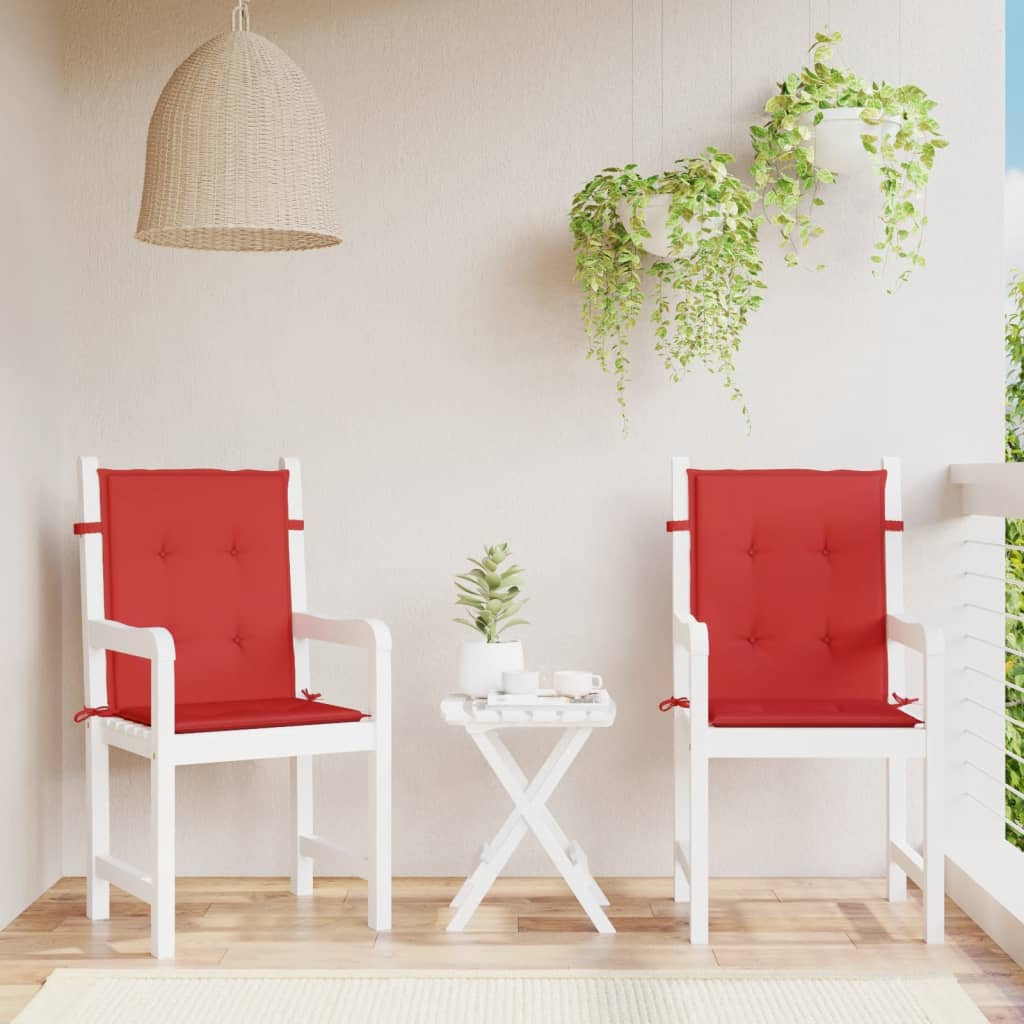 Tuinstoelkussens lage rug 2 st 100x50x3 cm oxford stof rood is nu te koop bij PeponiXL, paradijselijk wonen!