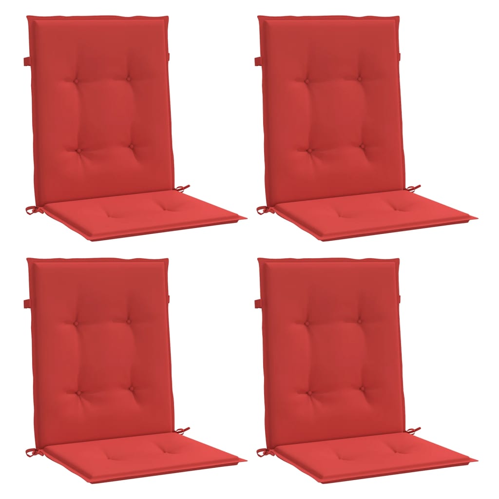 Tuinstoelkussens lage rug 4 st 100x50x3 cm oxford stof rood is nu te koop bij PeponiXL, paradijselijk wonen!