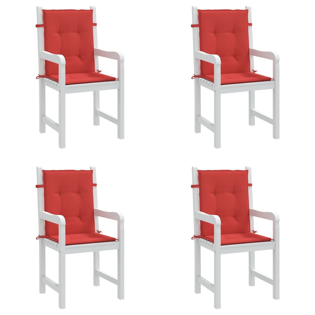 Tuinstoelkussens lage rug 4 st 100x50x3 cm oxford stof rood is nu te koop bij PeponiXL, paradijselijk wonen!