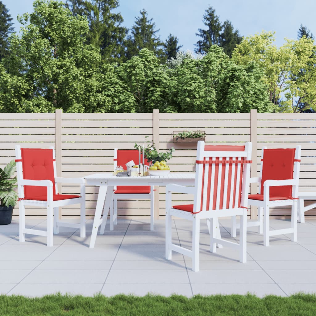 Tuinstoelkussens lage rug 4 st 100x50x3 cm oxford stof rood is nu te koop bij PeponiXL, paradijselijk wonen!