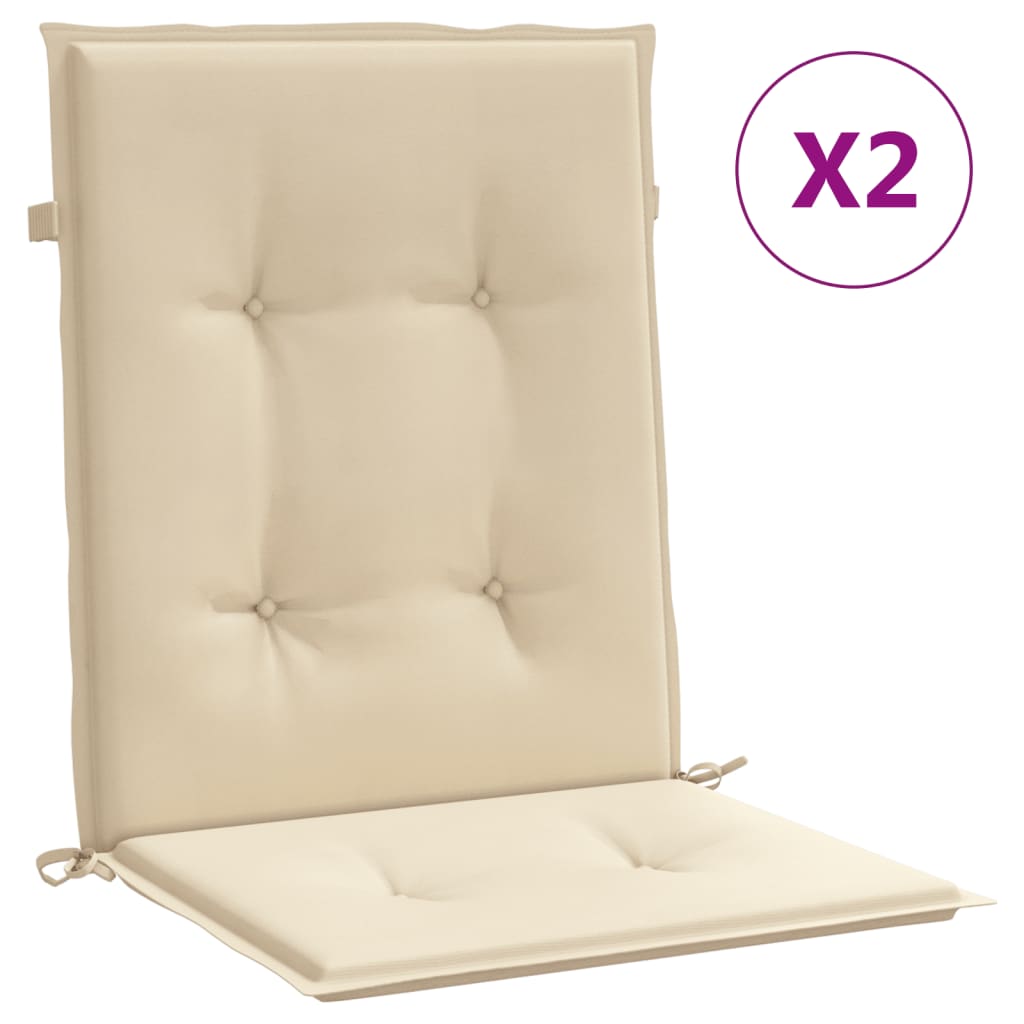 Tuinstoelkussens lage rug 2 st 100x50x3 cm oxford stof beige is nu te koop bij PeponiXL, paradijselijk wonen!