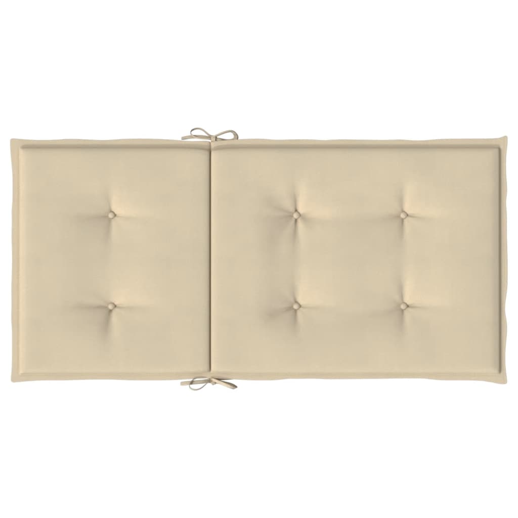 Tuinstoelkussens lage rug 2 st 100x50x3 cm oxford stof beige is nu te koop bij PeponiXL, paradijselijk wonen!