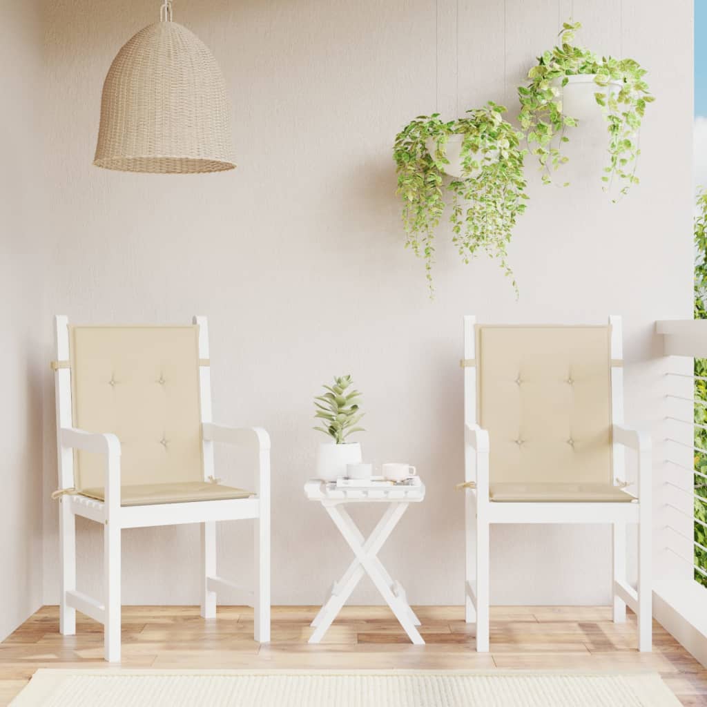 Tuinstoelkussens lage rug 2 st 100x50x3 cm oxford stof beige is nu te koop bij PeponiXL, paradijselijk wonen!