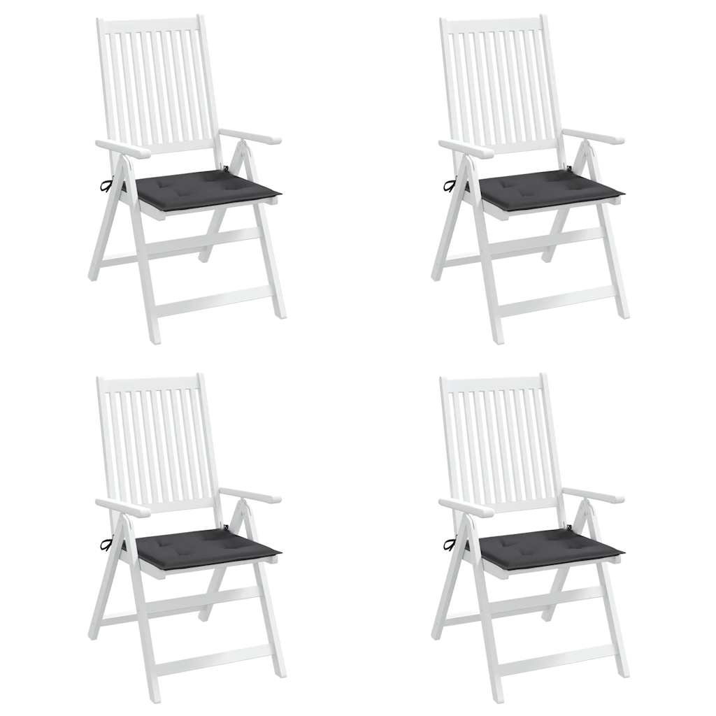Tuinstoelkussens 4 st 40x40x4 cm oxford stof antracietkleurig