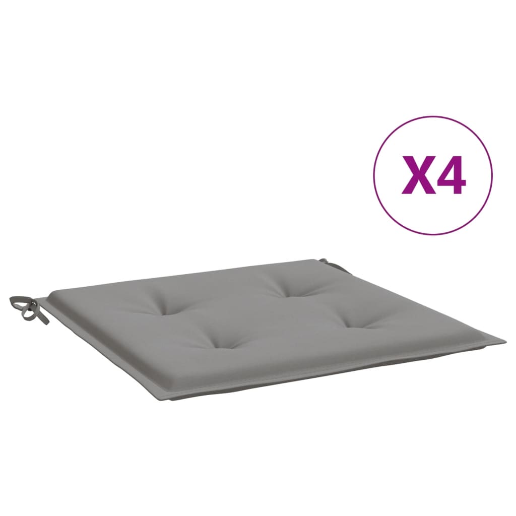 Tuinstoelkussens 4 st 40x40x4 cm oxford stof grijs is nu te koop bij PeponiXL, paradijselijk wonen!