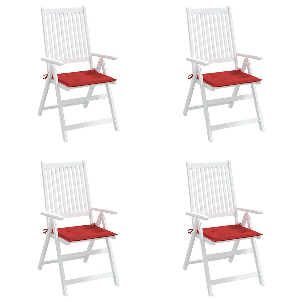 Tuinstoelkussens 4 st 40x40x4 cm oxford stof rood is nu te koop bij PeponiXL, paradijselijk wonen!