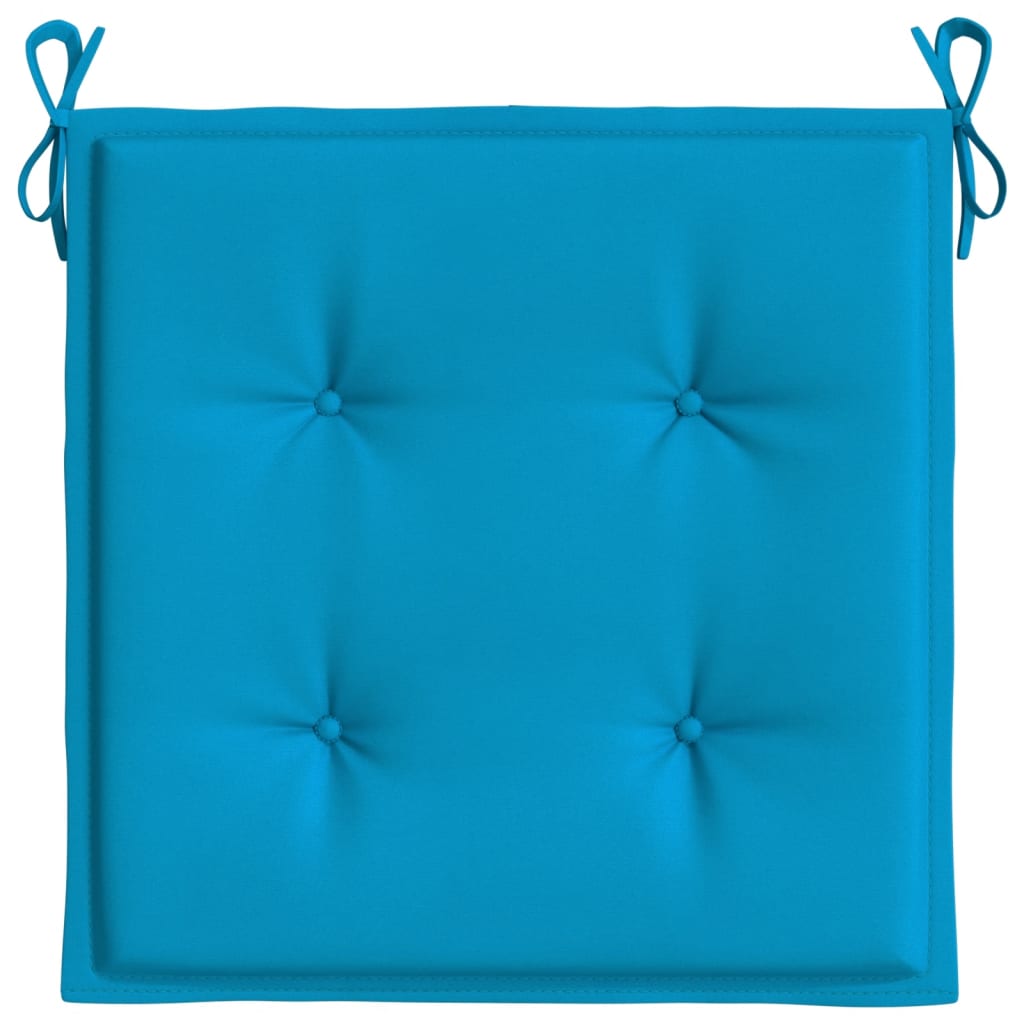 Tuinstoelkussens 2 st 50x50x3 cm stof blauw is nu te koop bij PeponiXL, paradijselijk wonen!