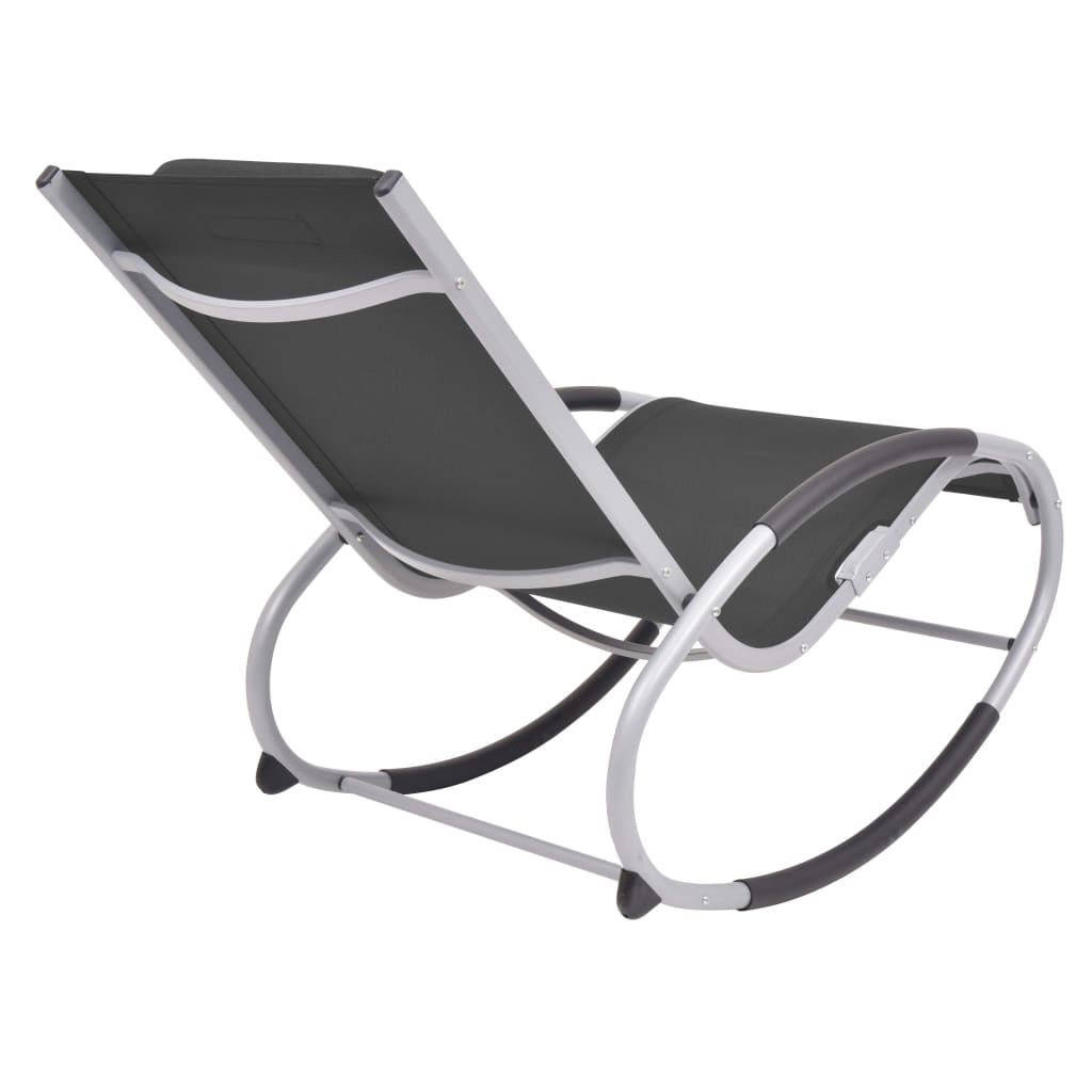 Tuinschommelstoel textileen zwart is nu te koop bij PeponiXL, paradijselijk wonen!