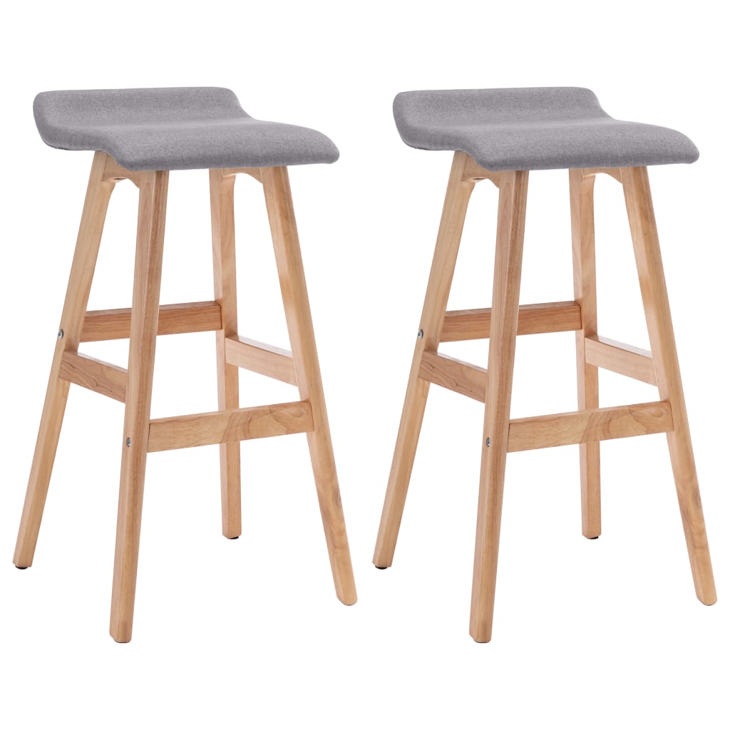 Barstoelen 2 st stof lichtgrijs is nu te koop bij PeponiXL, paradijselijk wonen!