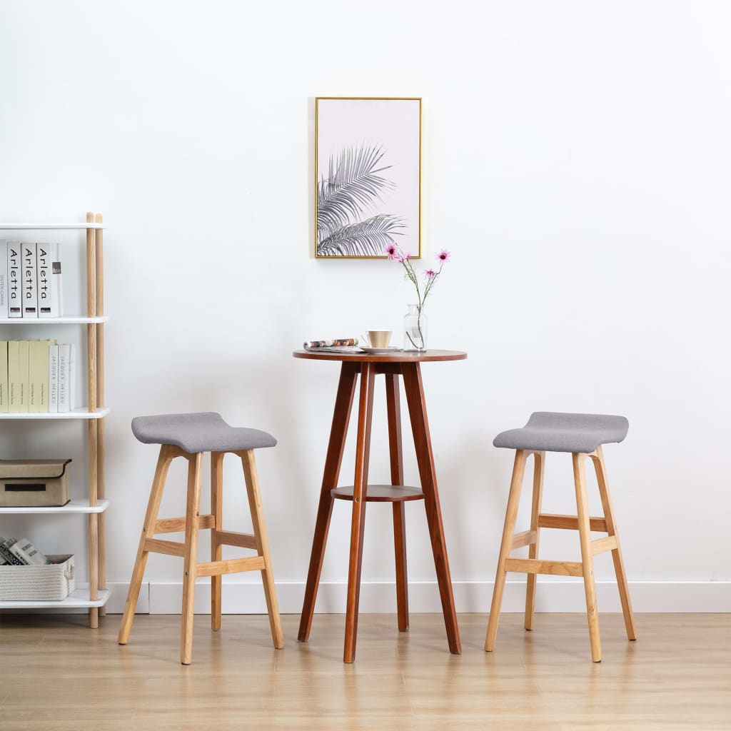 Barstoelen 2 st stof lichtgrijs is nu te koop bij PeponiXL, paradijselijk wonen!