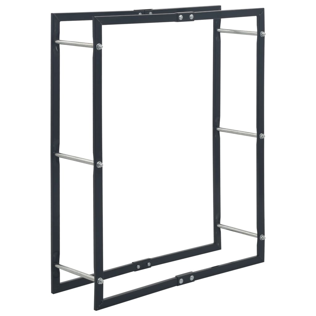 Haardhoutrek 80x25x100 cm staal zwart is nu te koop bij PeponiXL, paradijselijk wonen!